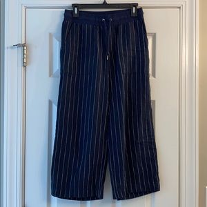 Athleta Stripe Bali Linen Crop Pant